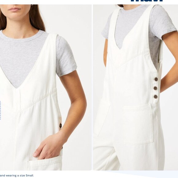 Anthropologie Mavi White overalls - NWT - L - Picture 2 of 12